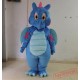 Blue Dragon Mascot Costume For Adults