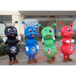 Black/Blue/Green/Red Ant Mascot Costume Adult