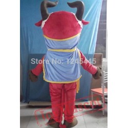 Adult Yak Costume Red Yak Mascot Yak Mascot Costume