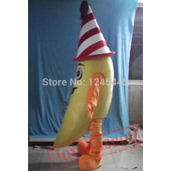 Fruit Mascot Costume With Streak Hat Banana Costume For Adult