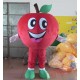 Happy Red Apple Mascot Costume For Adult