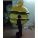Crown Hamburger Mascot Costume With Vegetable For Adult
