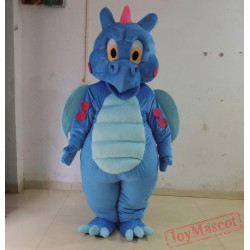 Blue Dinosaur Mascot Costume For Adult