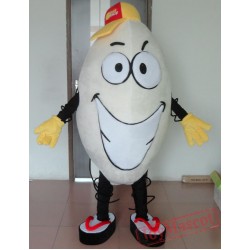 Big Mouth Rice In A Hat Mascot Costume Adult Rice Mascot