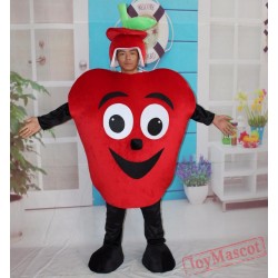 Adult Fruit Mascot Costumes Red Apple Fancy Costume