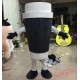 Black And White Coffee Mascot Costume Adult Cup Costume