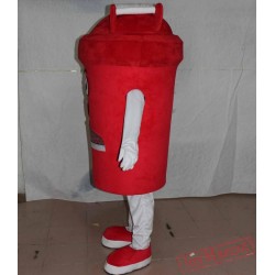 Funny Red Bottle Mascot Costume Adult Bottle Costume