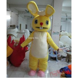 Good Yellow Rabbit Mascot Costume For Adult