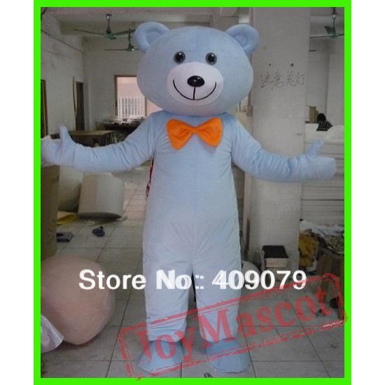 Adult Blue Teddy Bear Mascot Costume