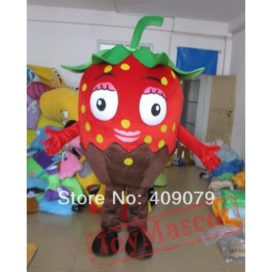 Adult Strawberry Chocolate Mascot Costume Strawberry Mascot