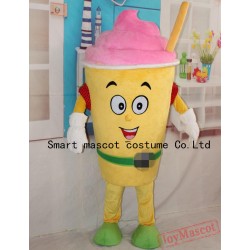 Yogurt Mascot Costume Yellow Box Yogurt Costume