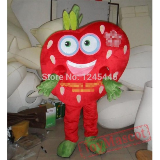 Strawberry Heart Mascot Costume Adult Strawberry Costume