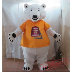 Adult White Polar Bear Mascot Costume