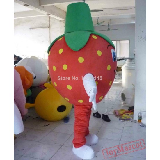 Adult Strawberry Mascot Costume Fruit Carnival Strawberry Costume