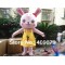 Adult Pink Rabbit Mascot Costume
