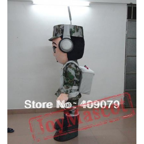 Adult Wargame Soldier Mascot Costume