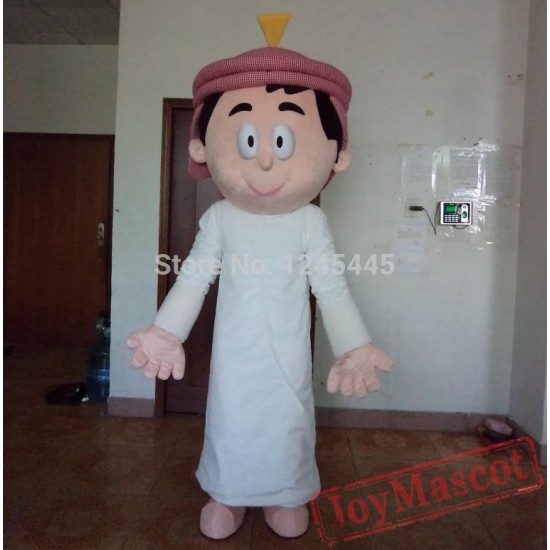 Adult Arab Boy Mascot Costume