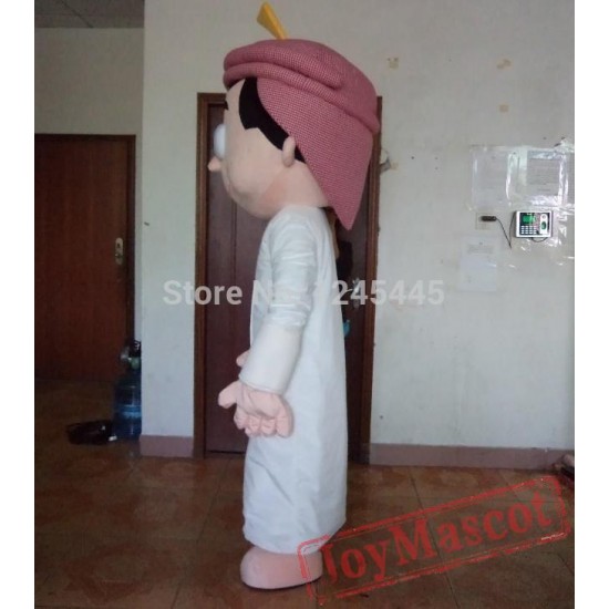Adult Arab Boy Mascot Costume