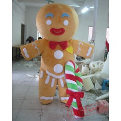 Gingerbread Cookies Mascot Costume For Adult