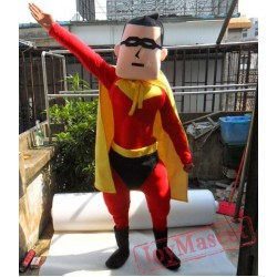 Adult Muscle Superman Mascot Costume