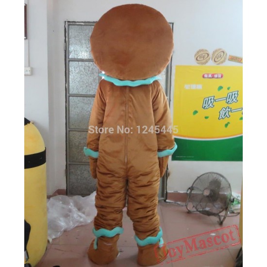 Gingerbread Man Mascot Costume For Adult
