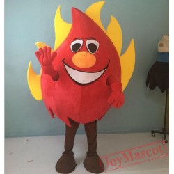 Red Fire Mascot Costume For Adult