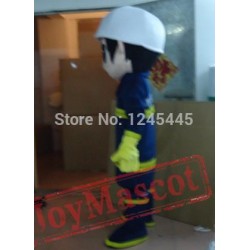 Adult Fireman Mascot Costume