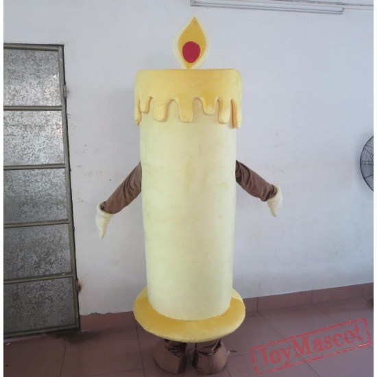 Adult Candle Cartoon Mascot Costume