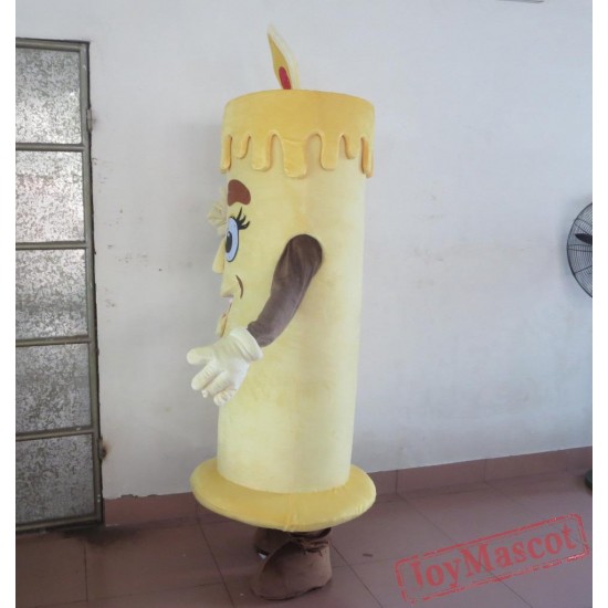 Adult Candle Cartoon Mascot Costume