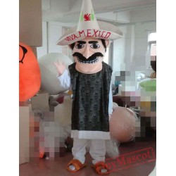 Peasant With A Straw Hat Mascot Costume Peasant Mascot Costume