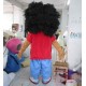 Boy With Afro Hair Mascot Costume For Adults Boy Mascot