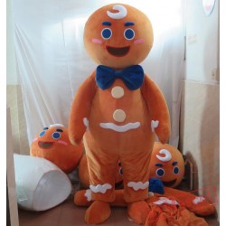 Christmas Mascot Adult Gingerbread Man Mascot Costume