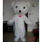 Big Head White Teddy Bear Mascot Costume For Adults