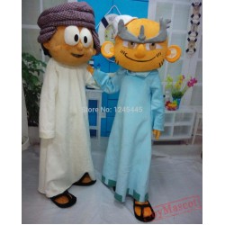 Adult Arab Boy Mascot Costume The Saudi Arabian Costume