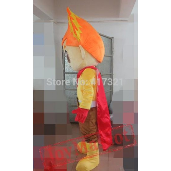 Energetic Boy Mascot Costume For Adults Boy Mascot