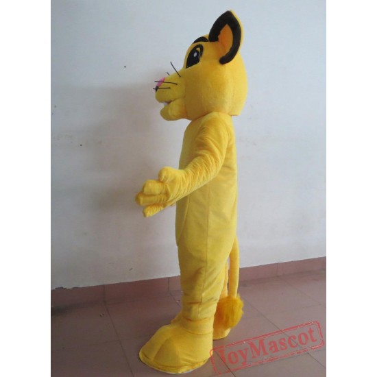 Adult Yellow Little Simba Lion Mascot Costume