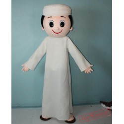 Happy Little Arab Boy Mascot Costume Adult Arabian Mascot Costume