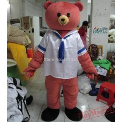 Red Beared In Sailor Mascot Costume Bear Mascot For Adults