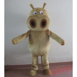 Adult Brown Hippo Mascot Costume