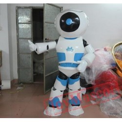Blue&White Robot Mascot Costume For Adults