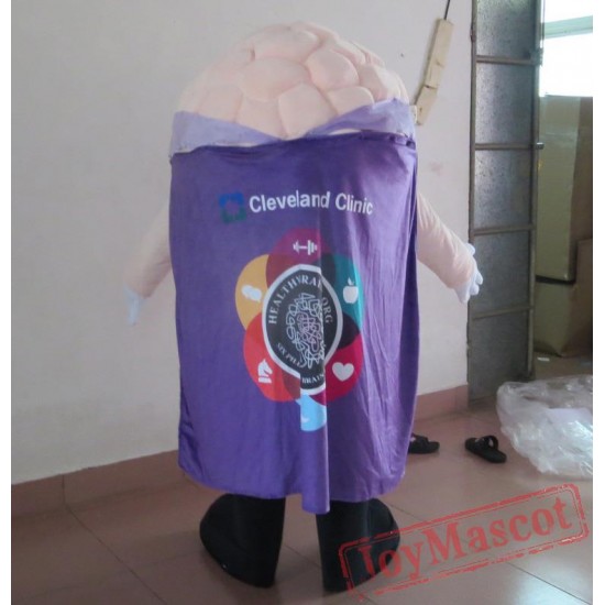 Brain Mascot Costume With Cape For Adult