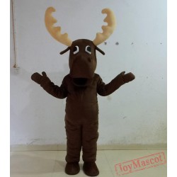 Adult Brown Moose Mascot Costume
