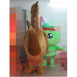 Adult Brown Dinosaur Mascot Costume