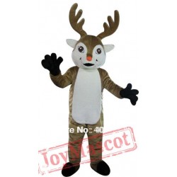 Adult Christmas Red Nose Reindeer Mascot Costume