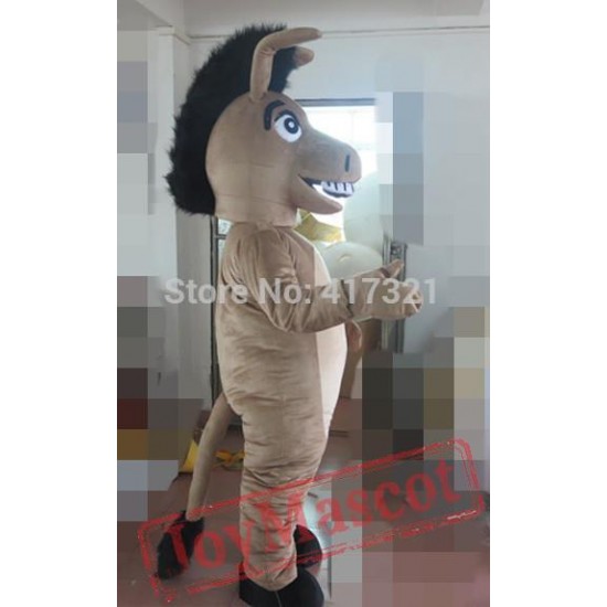 Brown Donkey Mascot Costume Adult Donkey Mascot