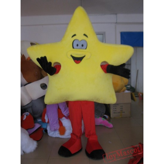 Yellow Star Costume Adult Star Mascot Costume