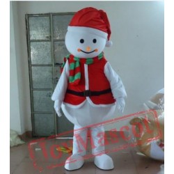 Christmas Snowman With Dimples Mascot Costume Adult Snowman Costume