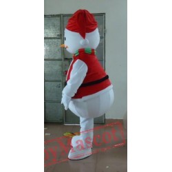 Christmas Snowman With Dimples Mascot Costume Adult Snowman Costume
