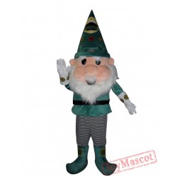 Green Santa Mascot Costume Adult Kind Santa Costume