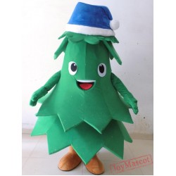 Blue Hat Tree Mascot Costume Adult Christmas Tree Costume